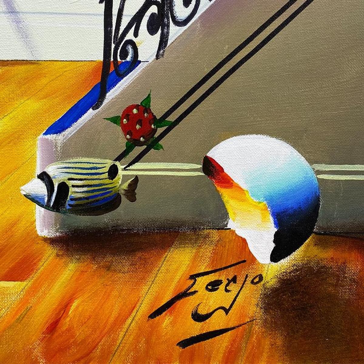 Ferjo, Original Acrylic Painting on Canvas, Hand Signed with Letter of Authenticity.
