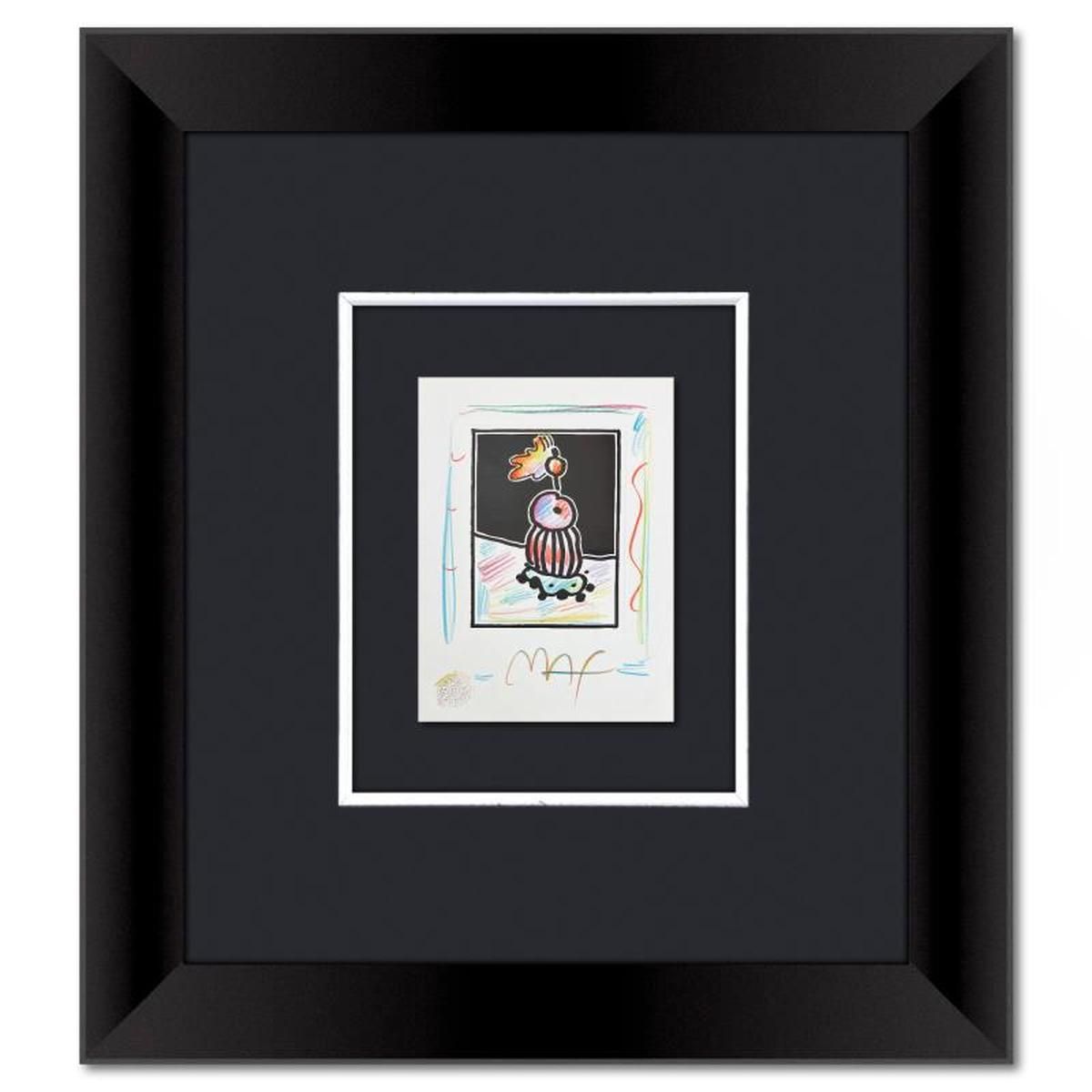 Peter Max (1937-2026), Framed One-of-a-Kind Mixed Media, Hand Signed with Registration Number Certifying Authenticity.