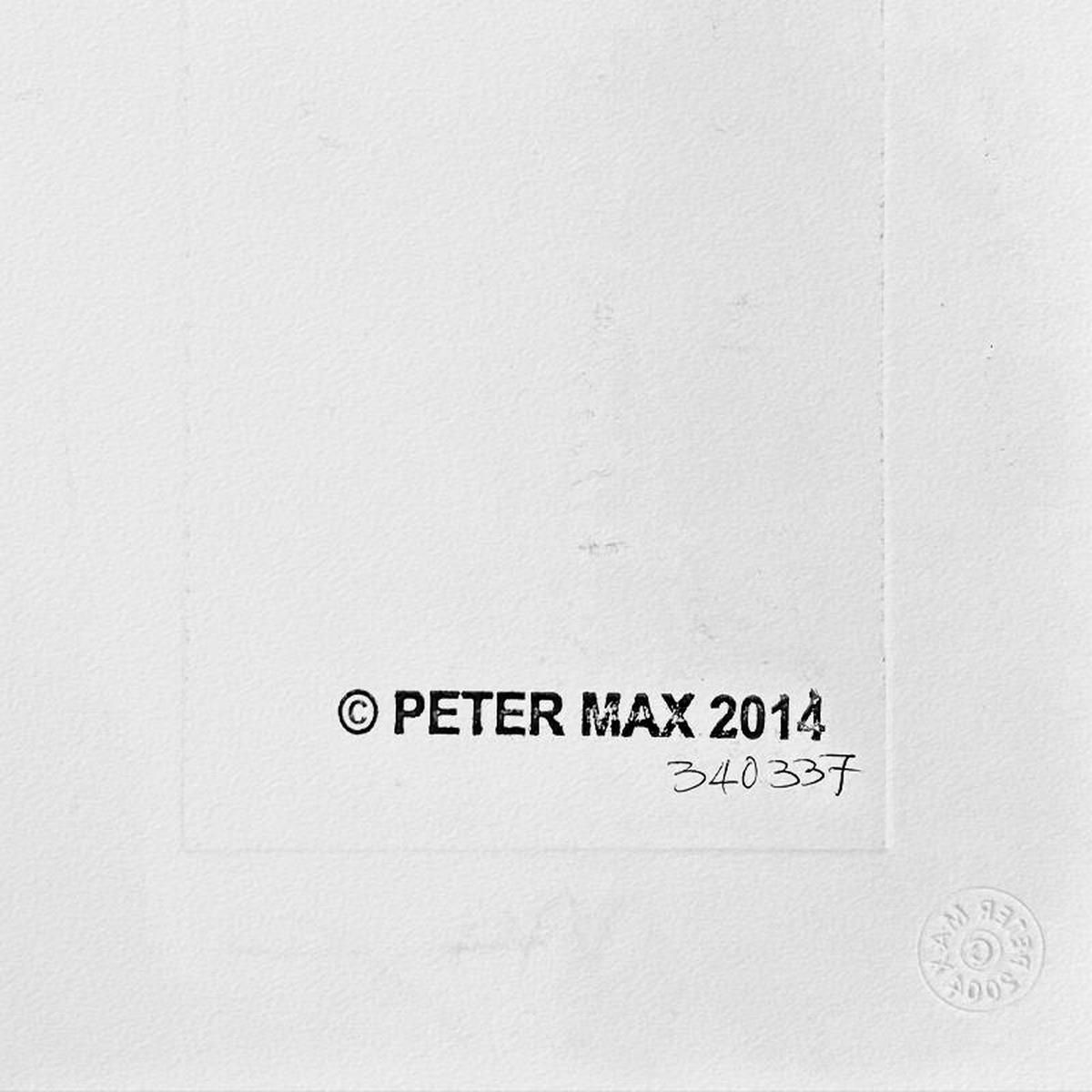 Peter Max (1937-2026), Framed One-of-a-Kind Mixed Media, Hand Signed with Registration Number Certifying Authenticity.