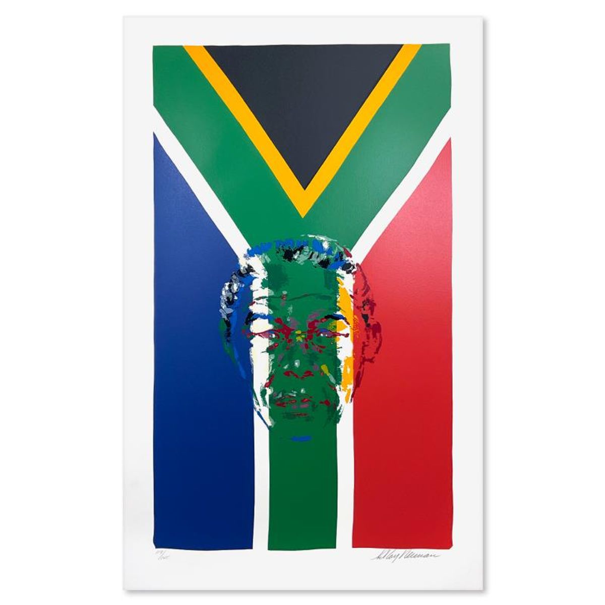 LeRoy Neiman (1921-2012), "President Nelson Mandela" Limited Edition Serigraph, Numbered 119/145 and Hand Signed with Letter of Authenticity.