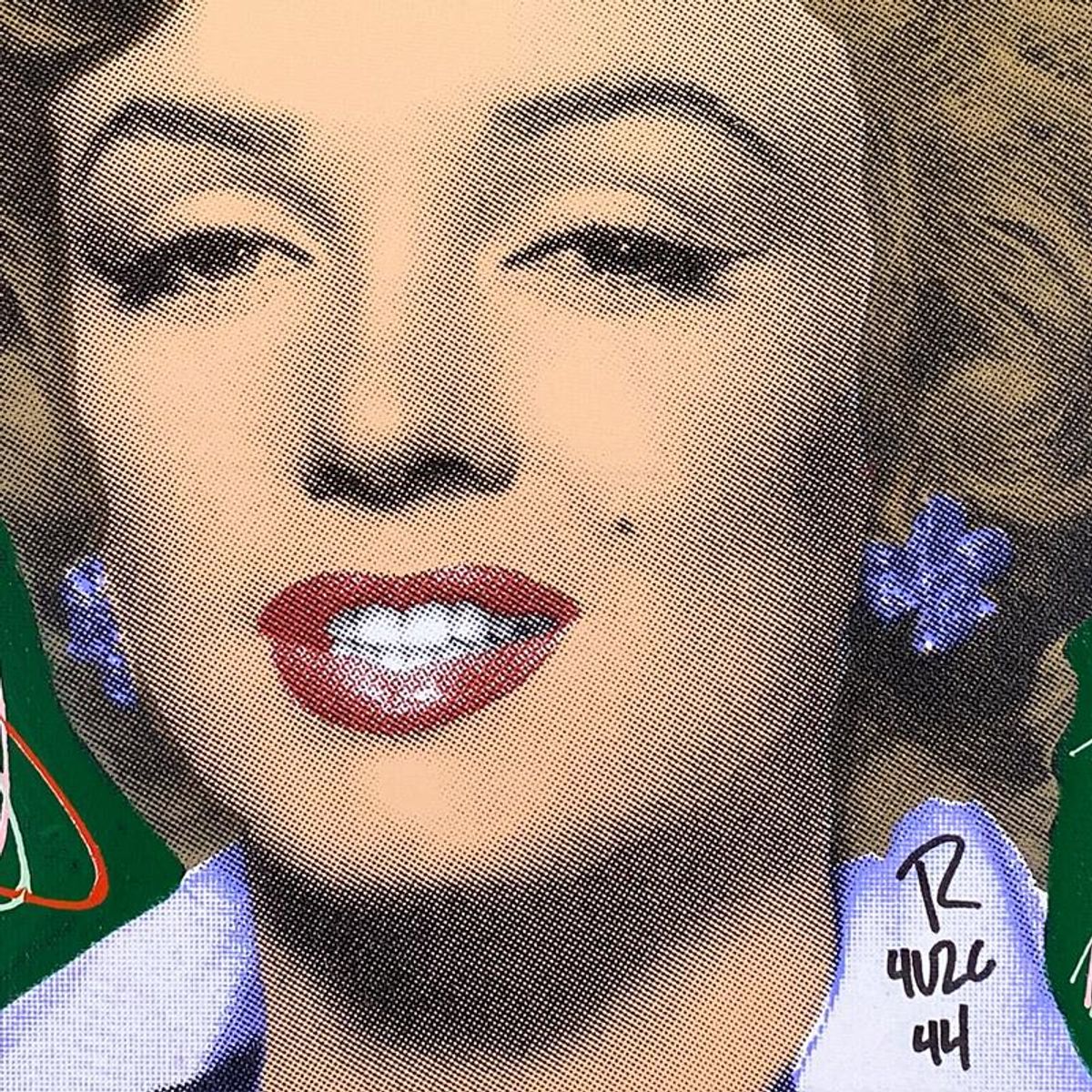 "Ringo" Daniel Funes, "Marilyn Classic" Framed One-of-a-Kind Mixed Media on Canvas, Hand Signed with Letter of Authenticity.