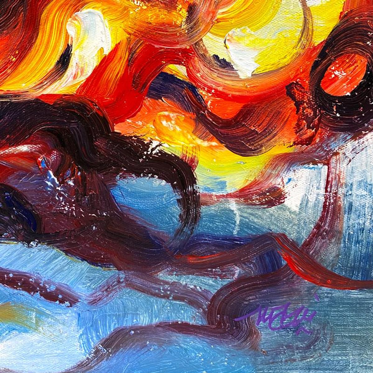 Mani, Original Acrylic Painting on Canvas, Hand Signed with Letter of Authenticity.