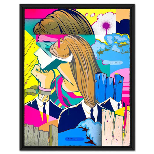 POSE, "Bound 2" Framed Hand Embellished Limited Edition Artist Proof, Hand Signed with Letter of Authenticity