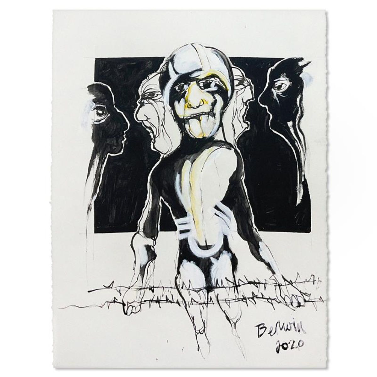 Milton Berwin (1925-2023), Original Painting (30" x 22.5"), Hand Signed with Letter of Authenticity.