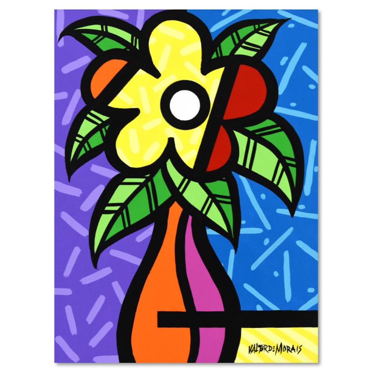 Valter Morais, Original Acrylic Painting on Canvas, Hand Signed with Letter of Authenticity.