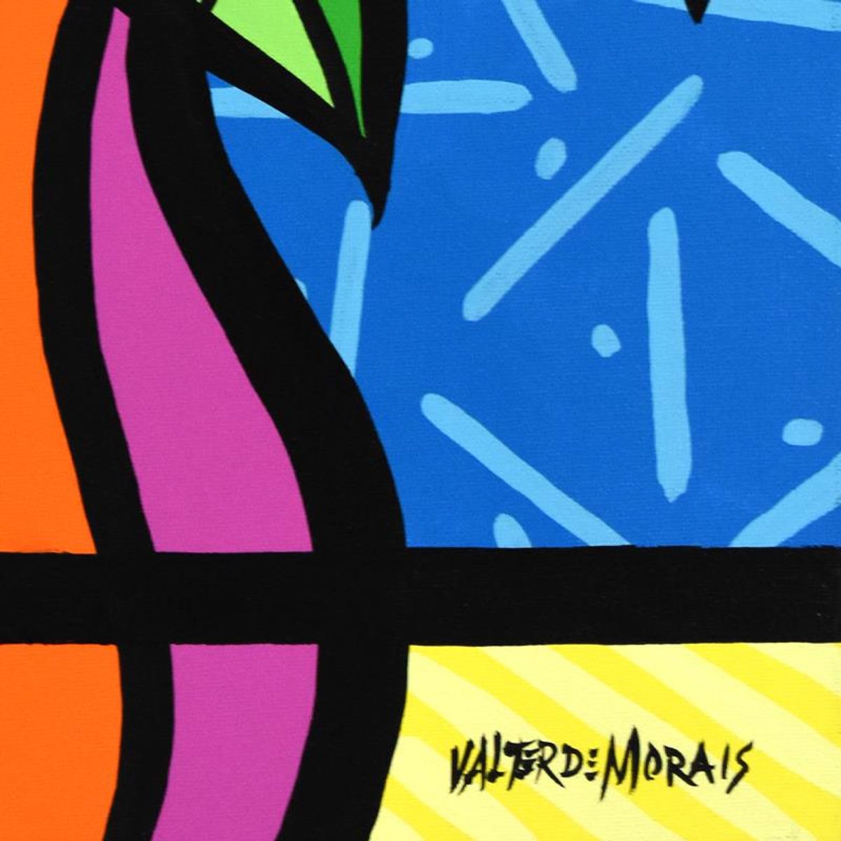 Valter Morais, Original Acrylic Painting on Canvas, Hand Signed with Letter of Authenticity.