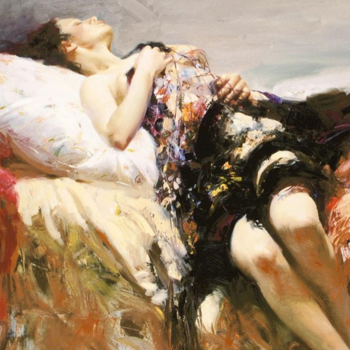 Pino (1939-2010), "Sensuality" Limited Edition on Canvas, Numbered 31/500 and Hand Signed with Certificate of Authenticity.
