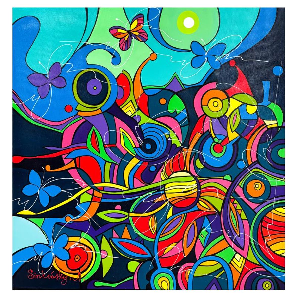 Natalia Sinkovsky, Original Acrylic Painting on Canvas, Hand Signed with Letter of Authenticity.
