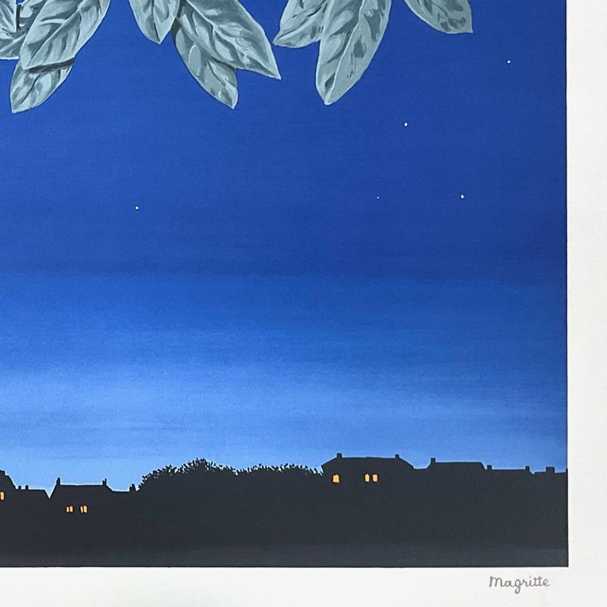 Rene Magritte 1898-1967 (After), "La Page Blanche (The White Page)" Framed Limited Edition Lithograph, Estate Signed and Numbered 124/300 with Certificate of Authenticity.