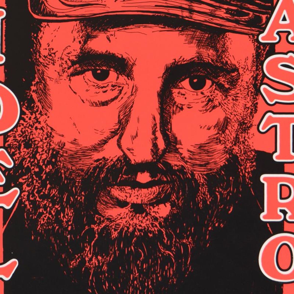 Steve Kaufman (1960-2010), "Fidel Castro" Limited Edition Silkscreen on Canvas, Numbered 20/50 and Hand Signed Inverso with Letter of Authenticity.