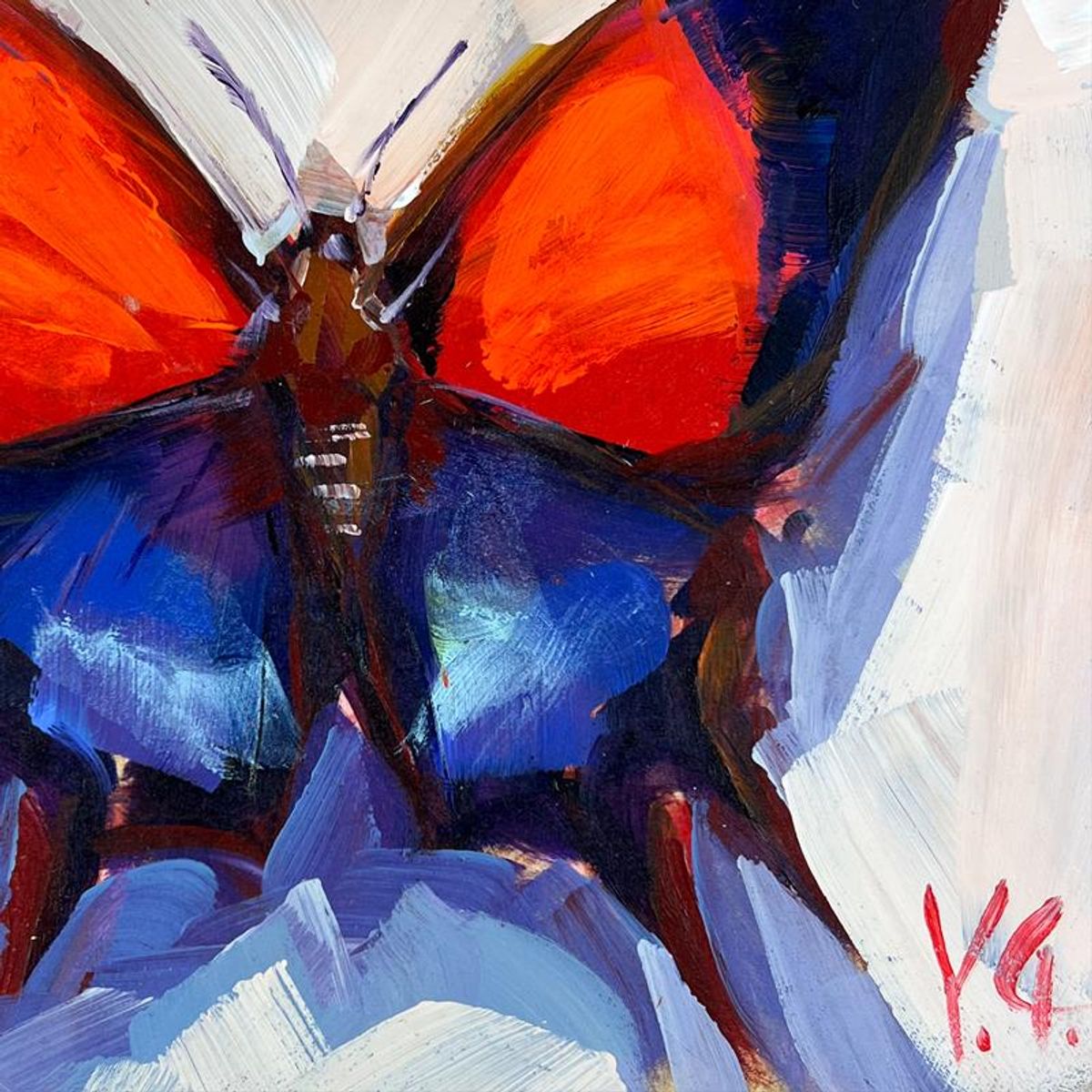 Yasna Godovanik, Hand Signed Original Painting on Board with letter of Authenticity.
