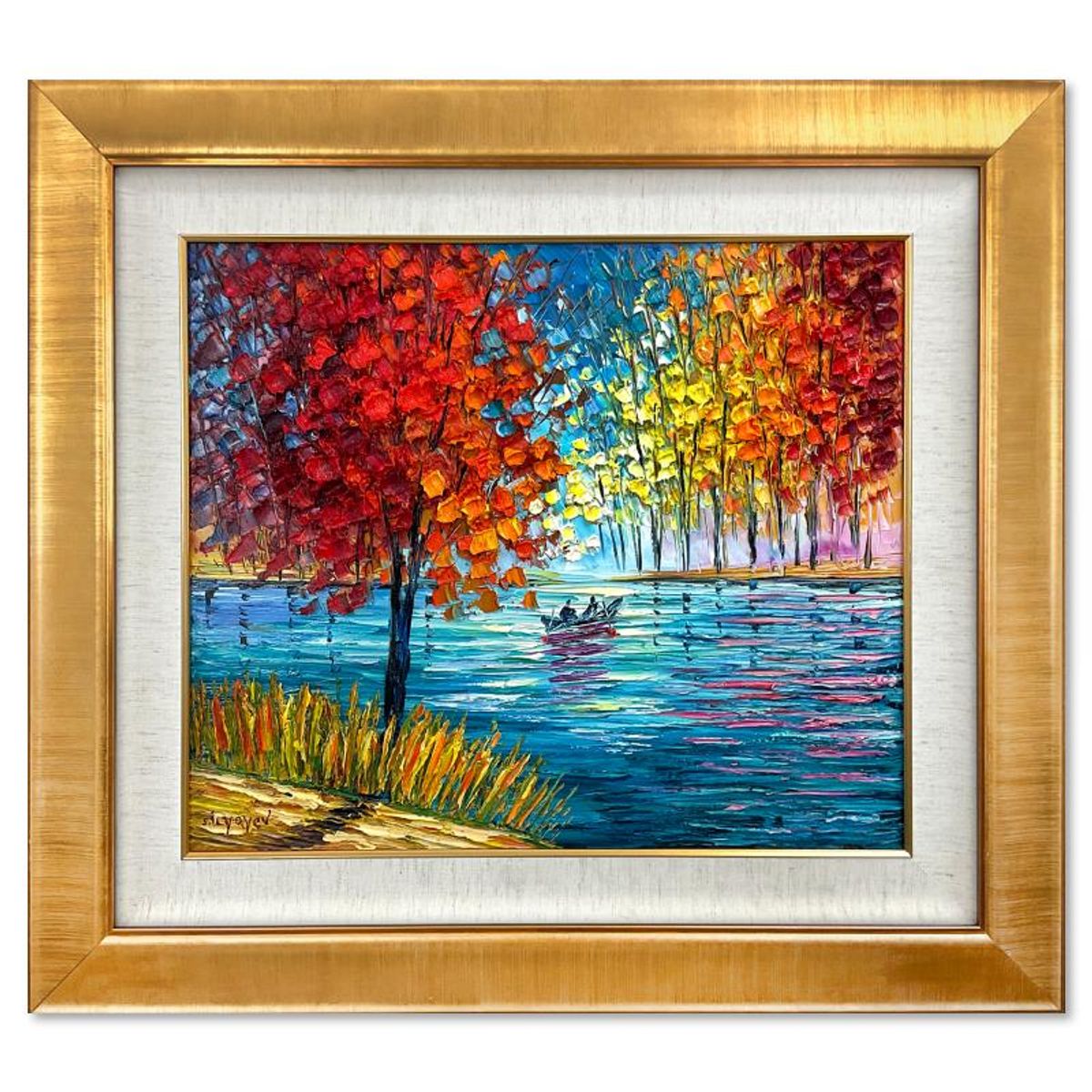 Slava Ilyayev, Framed Original Oil Painting on Canvas, Hand Signed with Letter of Authenticity.