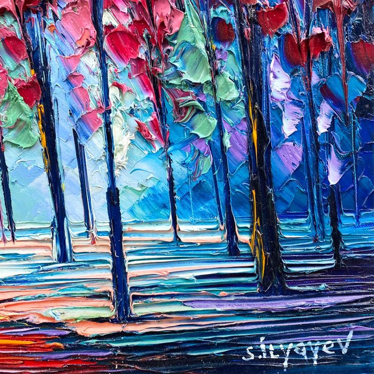 Slava Ilyayev, Framed Original Oil Painting on Canvas, Hand Signed with Letter of Authenticity.