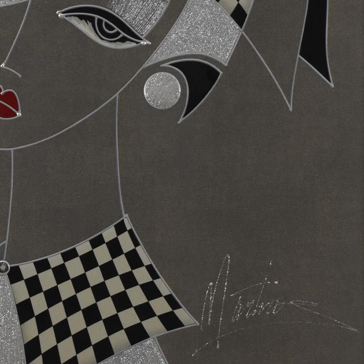 Martiros Manoukian, "Wistful Elegance" Framed Limited Edition Mixed Media Silkscreen, PP Numbered 1/15 and Hand Signed with Letter of Authenticity.