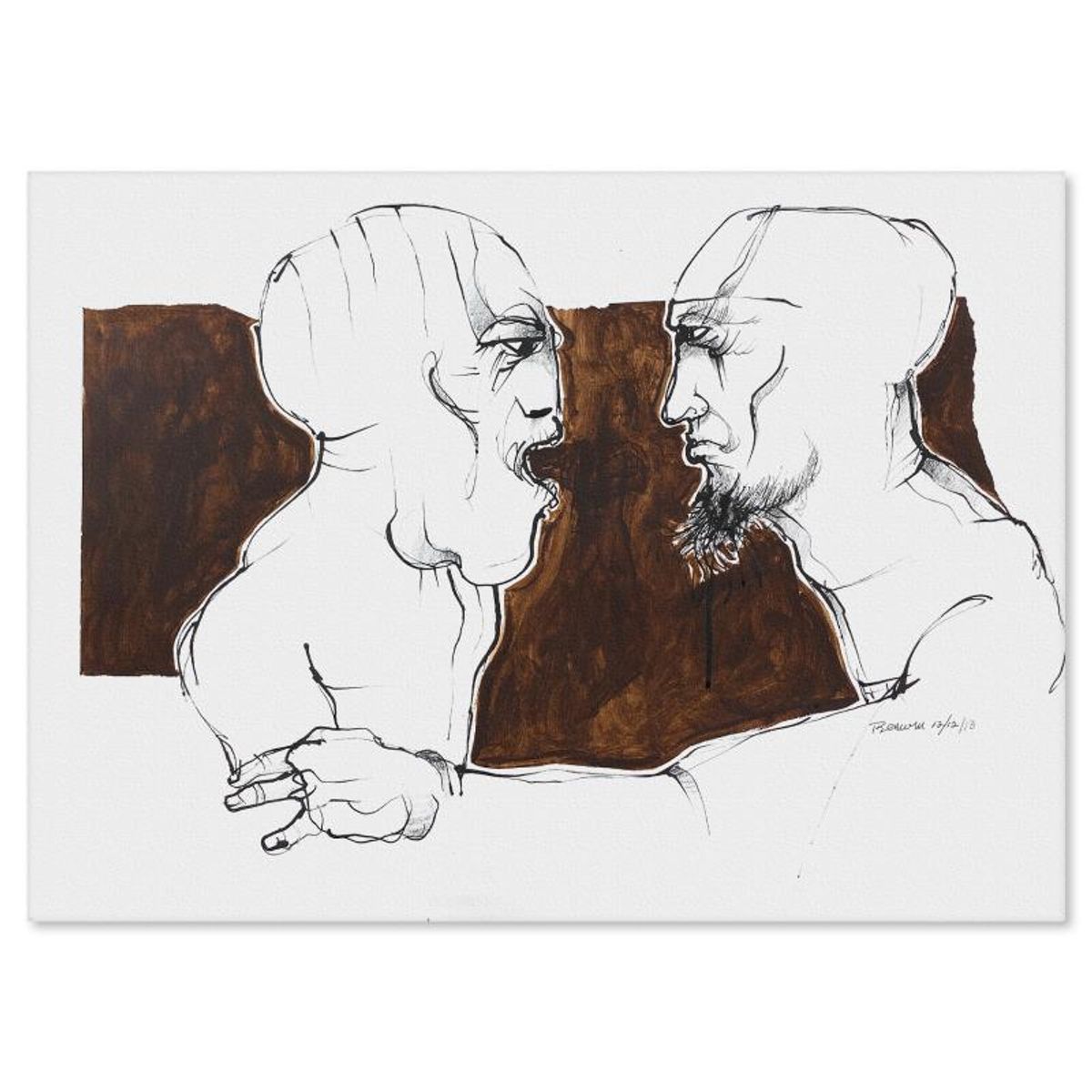 Milton Berwin (1925-2023), Original Painting (22" x 30"), Hand Signed with Letter of Authenticity.