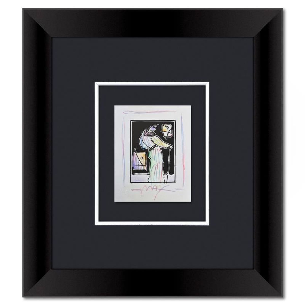 Peter Max (1937-2026), Framed One-of-a-Kind Mixed Media, Hand Signed with Registration Number Certifying Authenticity.