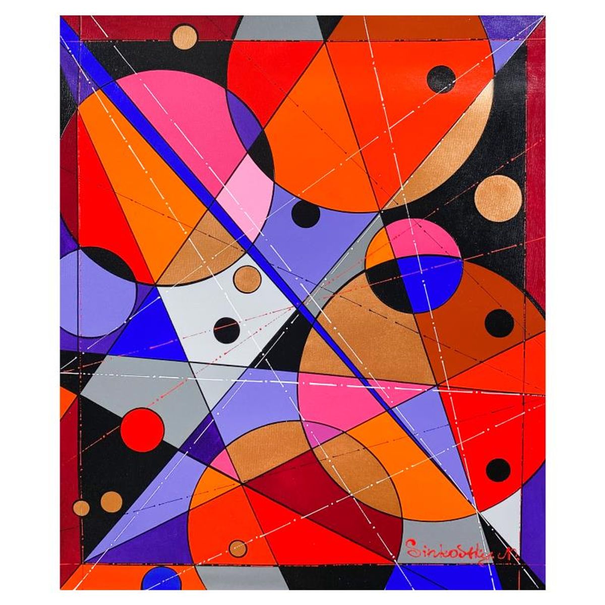 Natalia Sinkovsky, Original Acrylic Painting on Canvas, Hand Signed with Letter of Authenticity