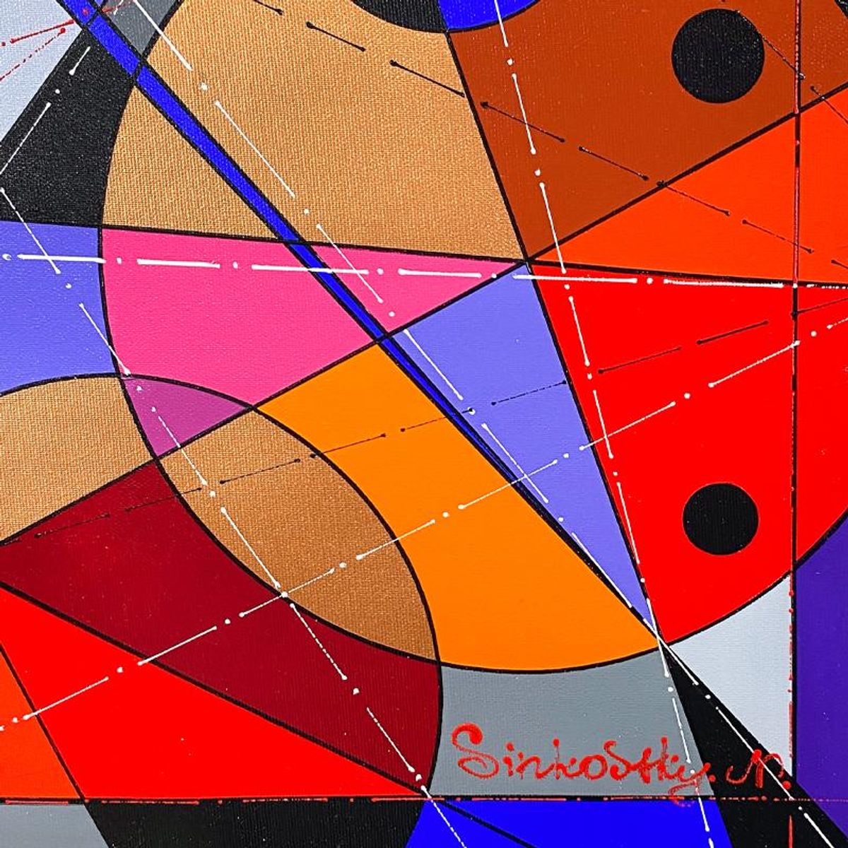 Natalia Sinkovsky, Original Acrylic Painting on Canvas, Hand Signed with Letter of Authenticity