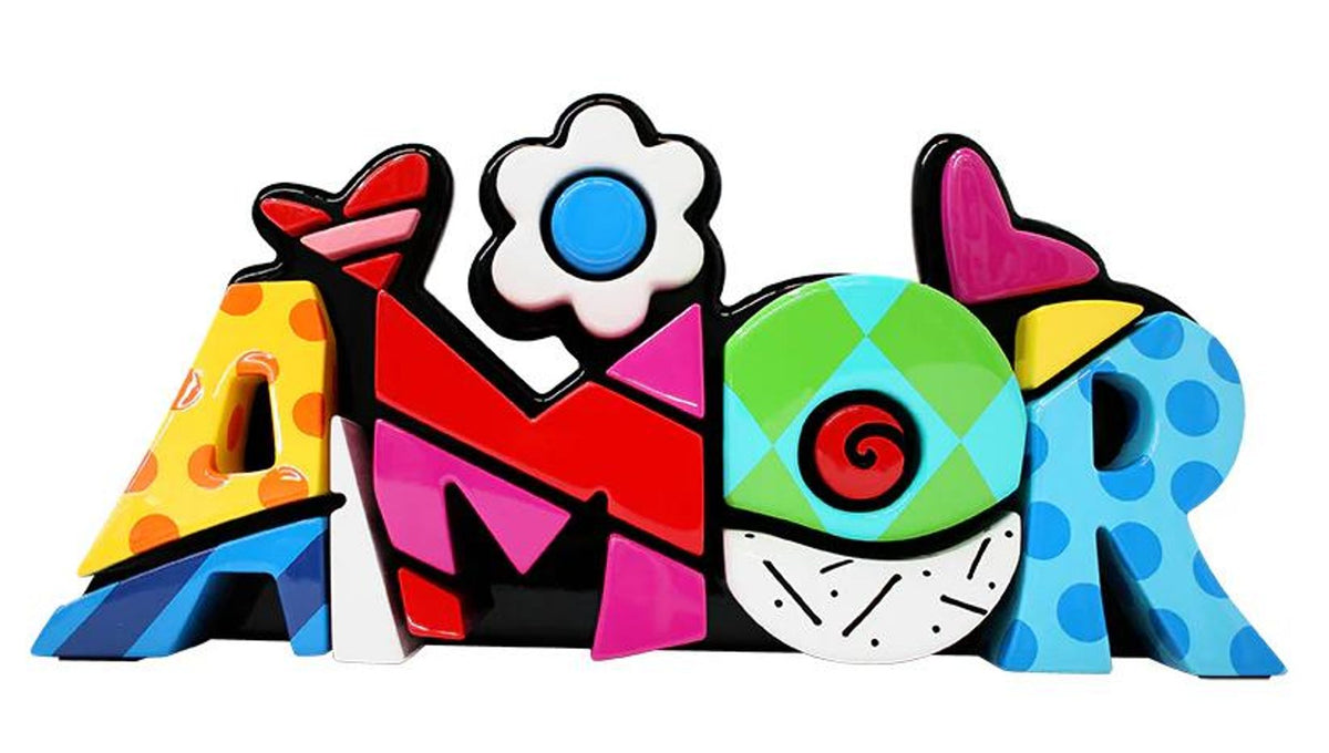 Romero Britto- Mixed Media Sculpture "Amor"