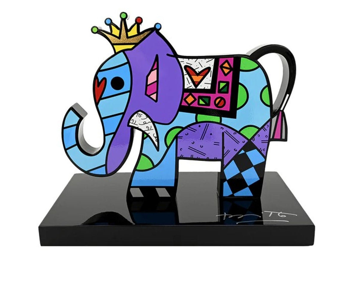 Romero Britto- Resin Sculpture with Hand Embellishments "Elephant"