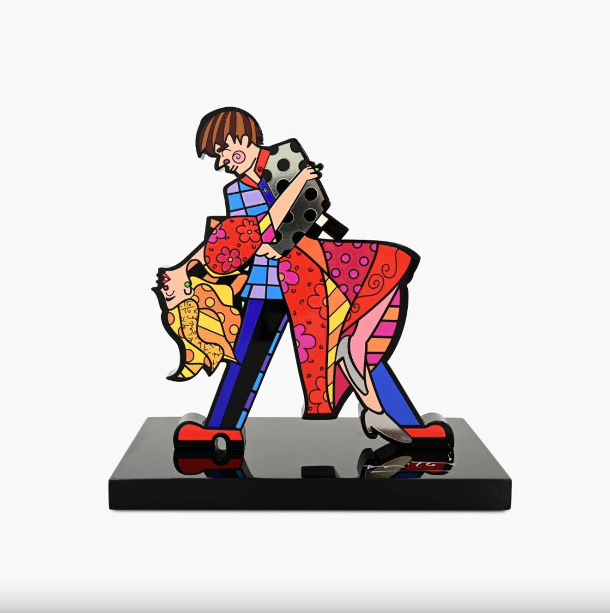 Romero Britto- Resin Sculpture with Hand Embellishments "True Love"