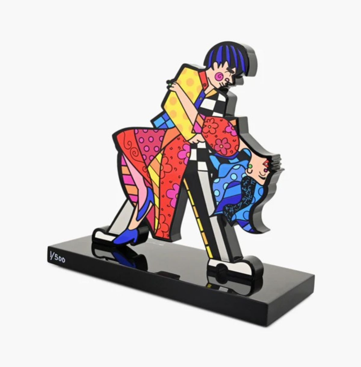 Romero Britto- Resin Sculpture with Hand Embellishments "True Love"