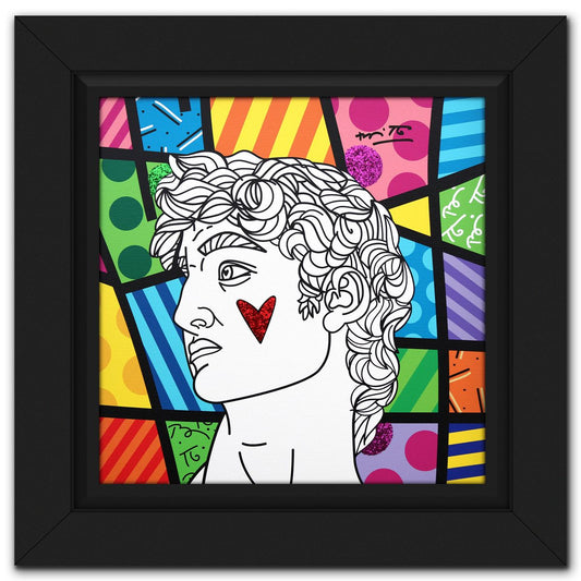 Romero Britto- Print on canvas with Diamond Dust hand embellishments "Modern David"