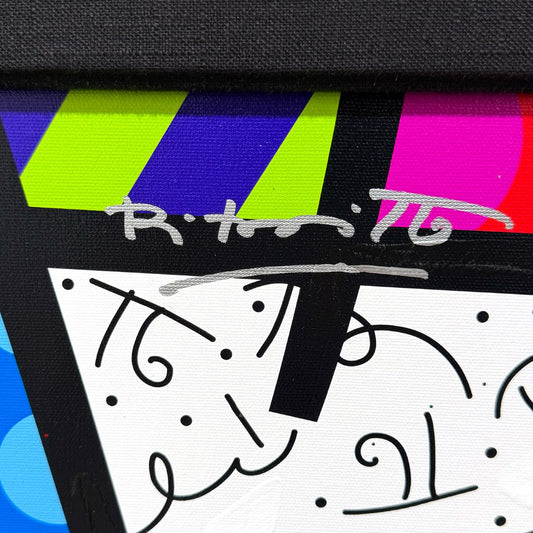 Romero Britto- Original Mixed Media on Canvas "AMERICAN ICON"