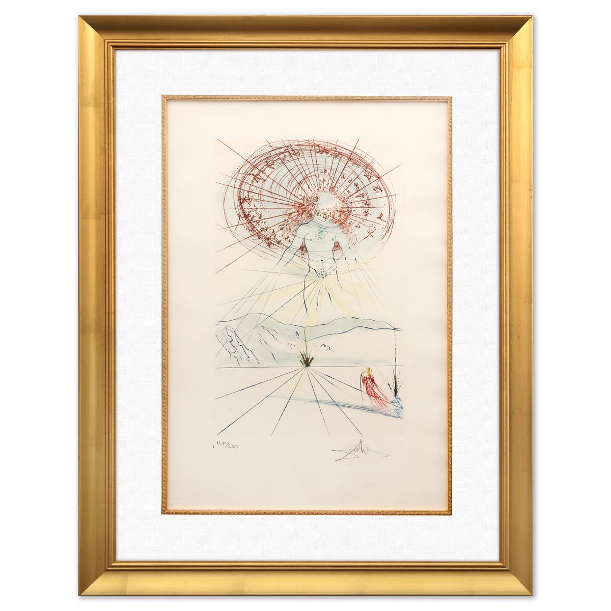 Salvador Dali- Original Lithograph "The Bridegroom Leaps upon the Mountains"