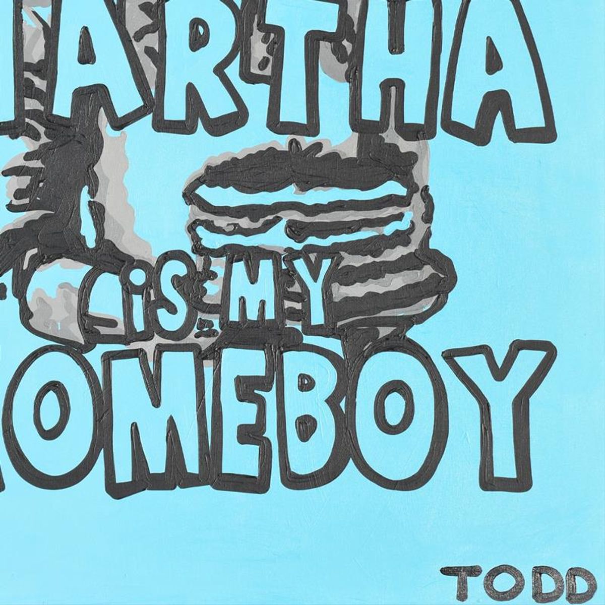 Todd Goldman, "Martha Is My Homeboy" Original Acrylic Painting on Gallery Wrapped Canvas (48" x 60"), Hand Signed with Letter of Authenticity.
