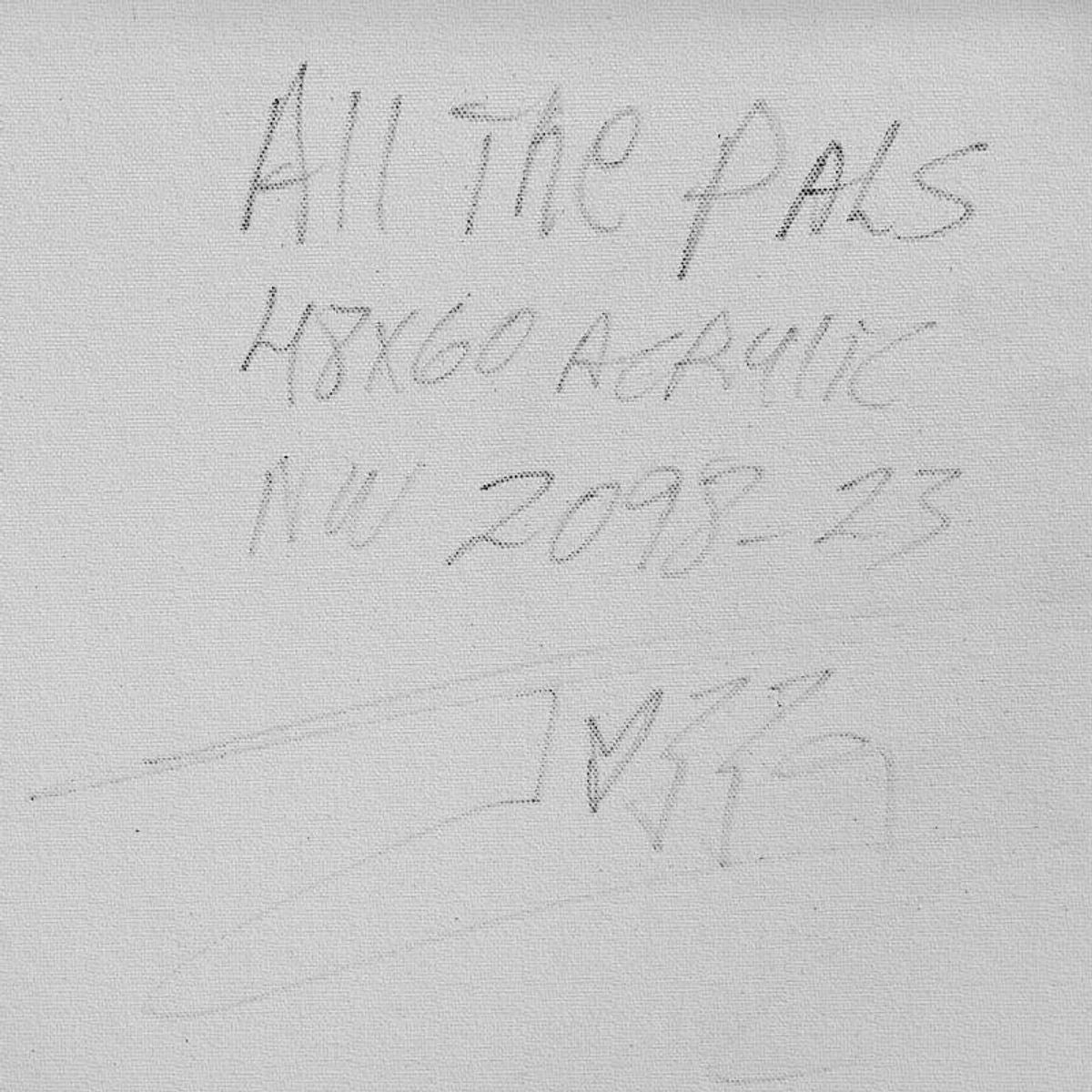 Jozza, "All the Pals" Unique Mixed Media on Canvas, Hand Signed with Letter of Authenticity.