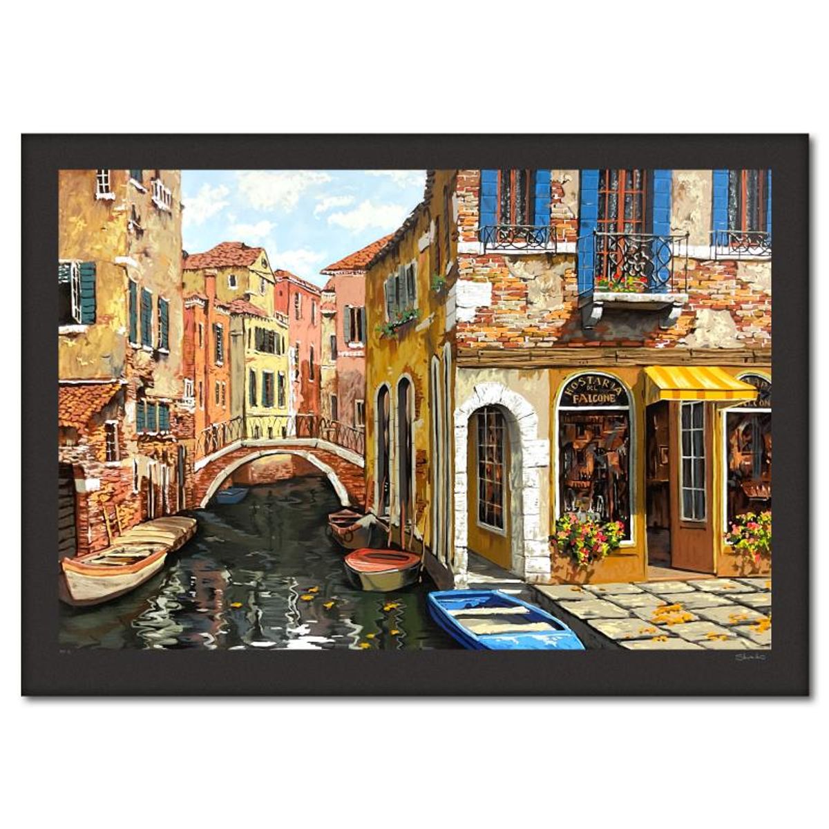 Viktor Shvaiko, "Autumn in Venice (Black)" Limited Edition Printer's Proof Serigraph (32" x 48"), Numbered 1/1 and Hand Signed with Letter of Authenticity.