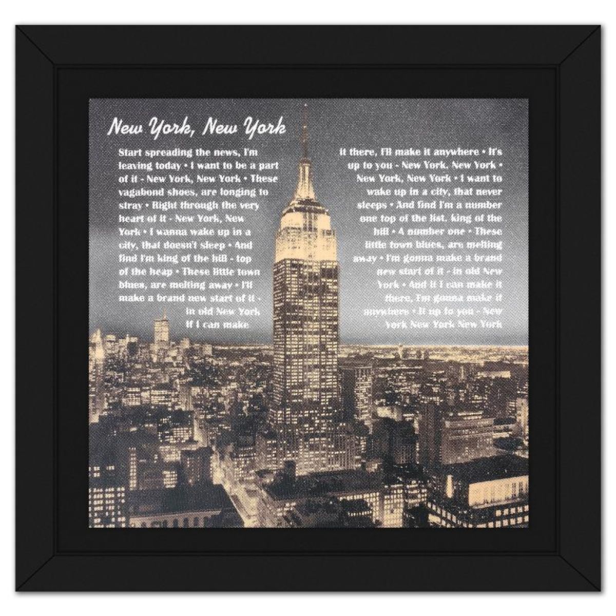 Steve Kaufman (1960-2010), "NY NY" Framed Hand Pulled Limited Edition Silscreen, Numbered PP 19/50 Inverso and Hand Signed with Letter of Authenticity