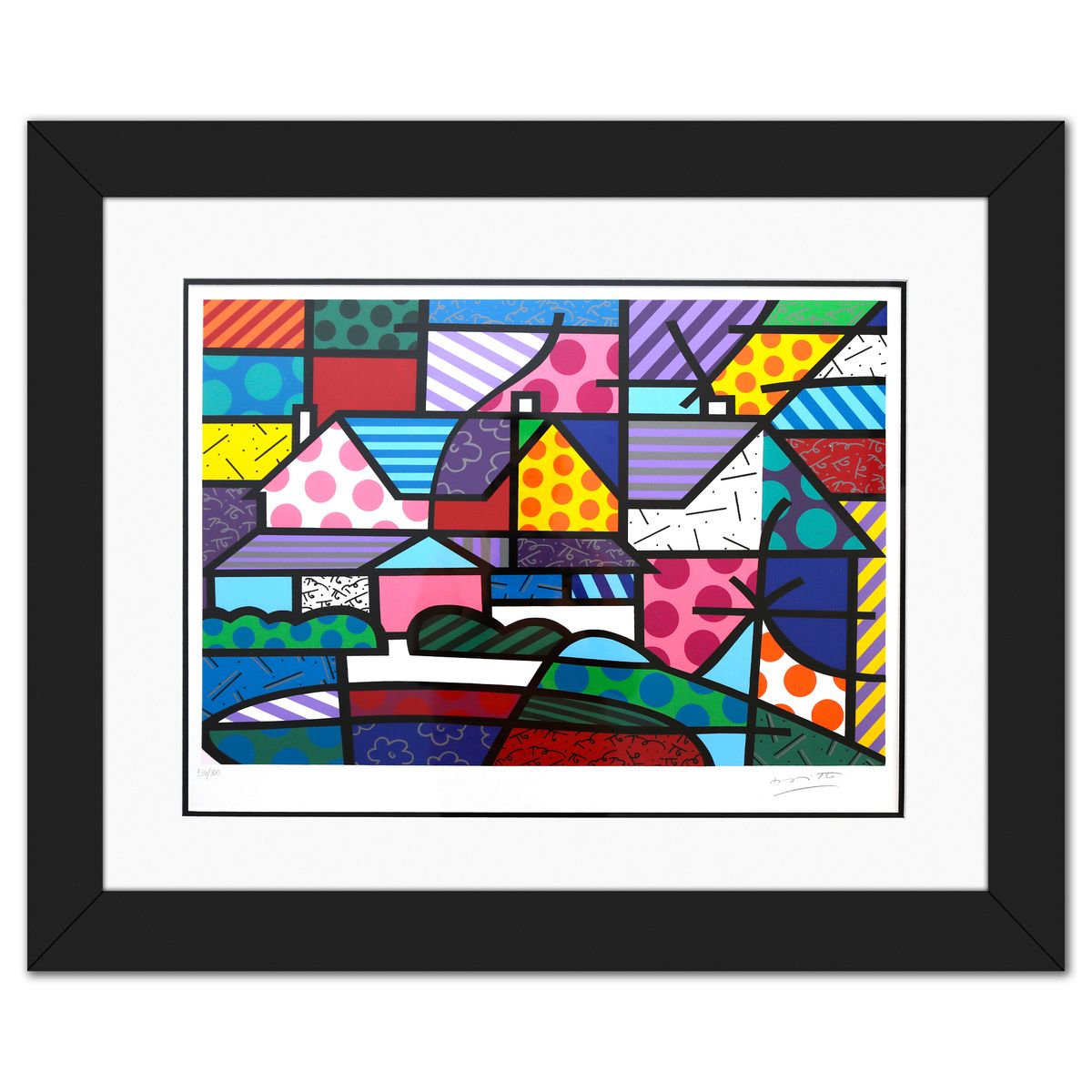 Romero Britto- Serigraph "Rose's View"