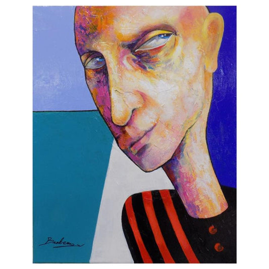 Berberyan, "Like the Idea" Hand Signed Original Painting on Canvas with Letter of Authenticity.
