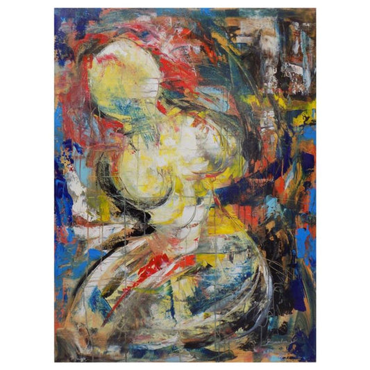 Berberyan, "The Spirit of Love" Hand Signed Original Painting on Canvas with Letter of Authenticity.