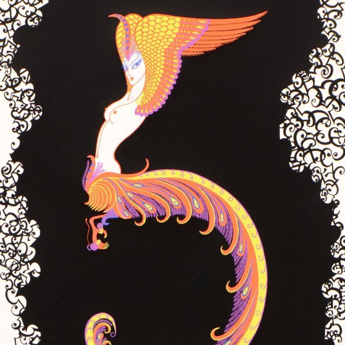 Erte (1892-1990), "Numeral 5" Hand Signed HC Limited Edition Serigraph with Certificate of Authenticity.