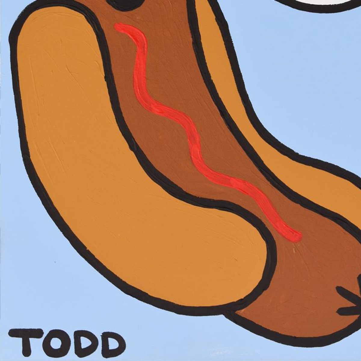 Todd Goldman, "Weenie" Original Acrylic Painting on Gallery Wrapped Canvas (24" x 36"), Hand Signed with Letter of Authenticity.