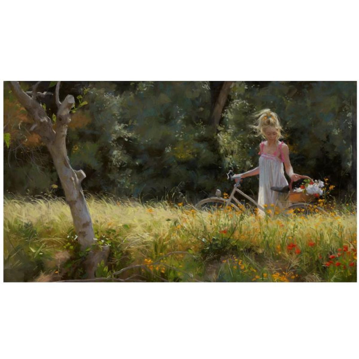 Vicente Romero, "Outing in the Countryside" Hand Signed Limited Edition Giclee on Canvas with Certificate of Authenticity.