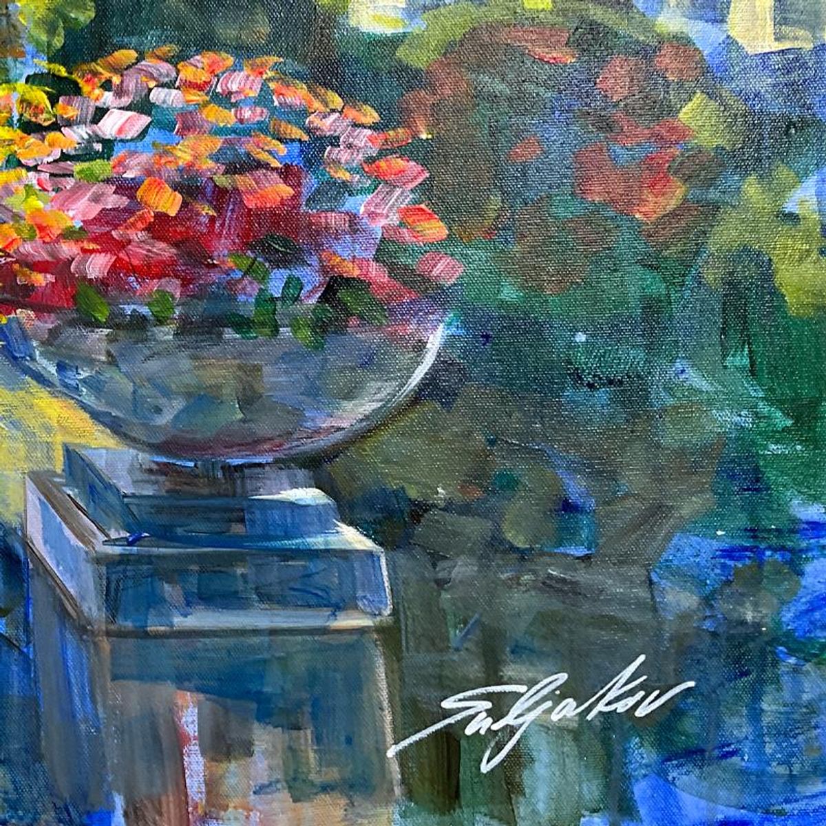 Vadik Suljakov, "Old World Charm" Original Oil Painting on Canvas, Hand Signed with Letter of Authenticity.