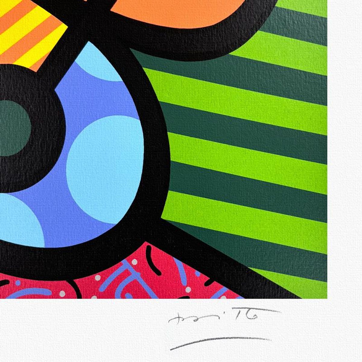 Britto, "Butterfly" Framed Limited Edition Serigraph, Numbered and Hand Signed with Letter of Authenticity.