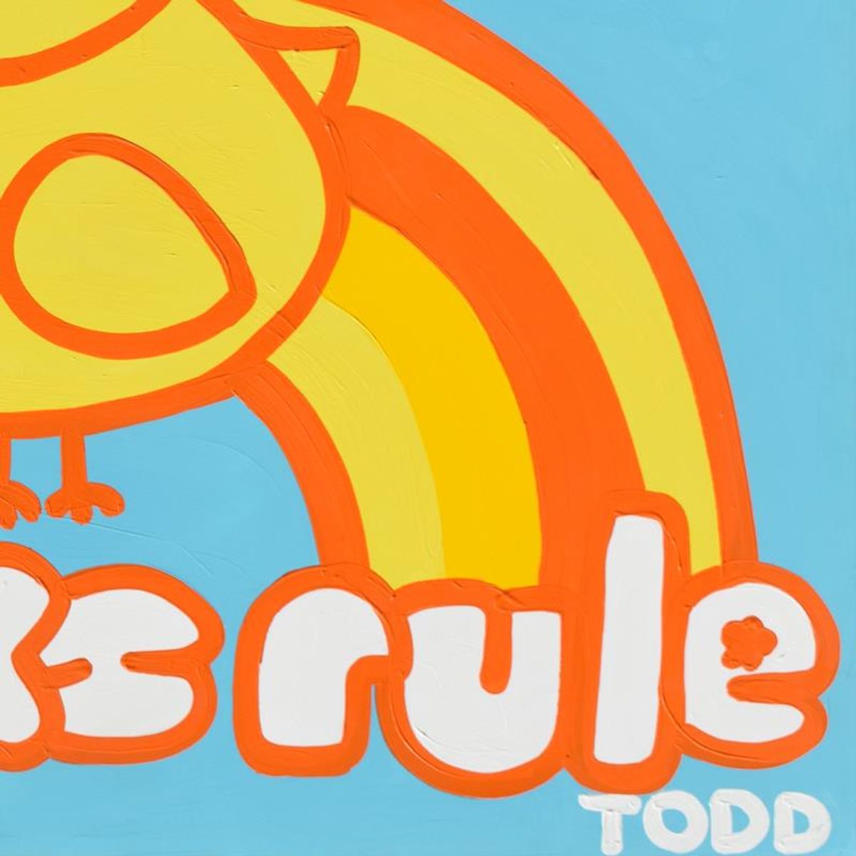 Todd Goldman, "Chicks Rule" Original Acrylic Painting on Gallery Wrapped Canvas (60" x 48"), Hand Signed with Letter of Authenticity.