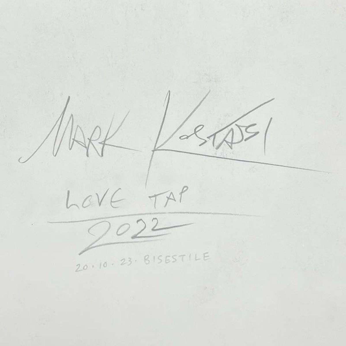Mark Kostabi, "Love Tap" Framed Original Drawing on Paper, Hand Signed with Certificate of Authenticity.