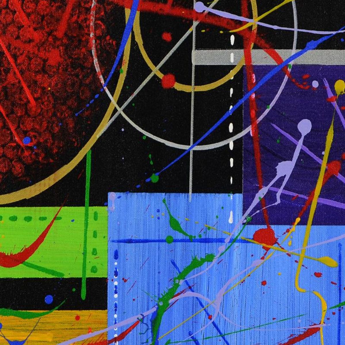 George Marlowe, "Seaborgium" Hand Signed Original Acrylic Painting on Canvas with Certificate of Authenticity.