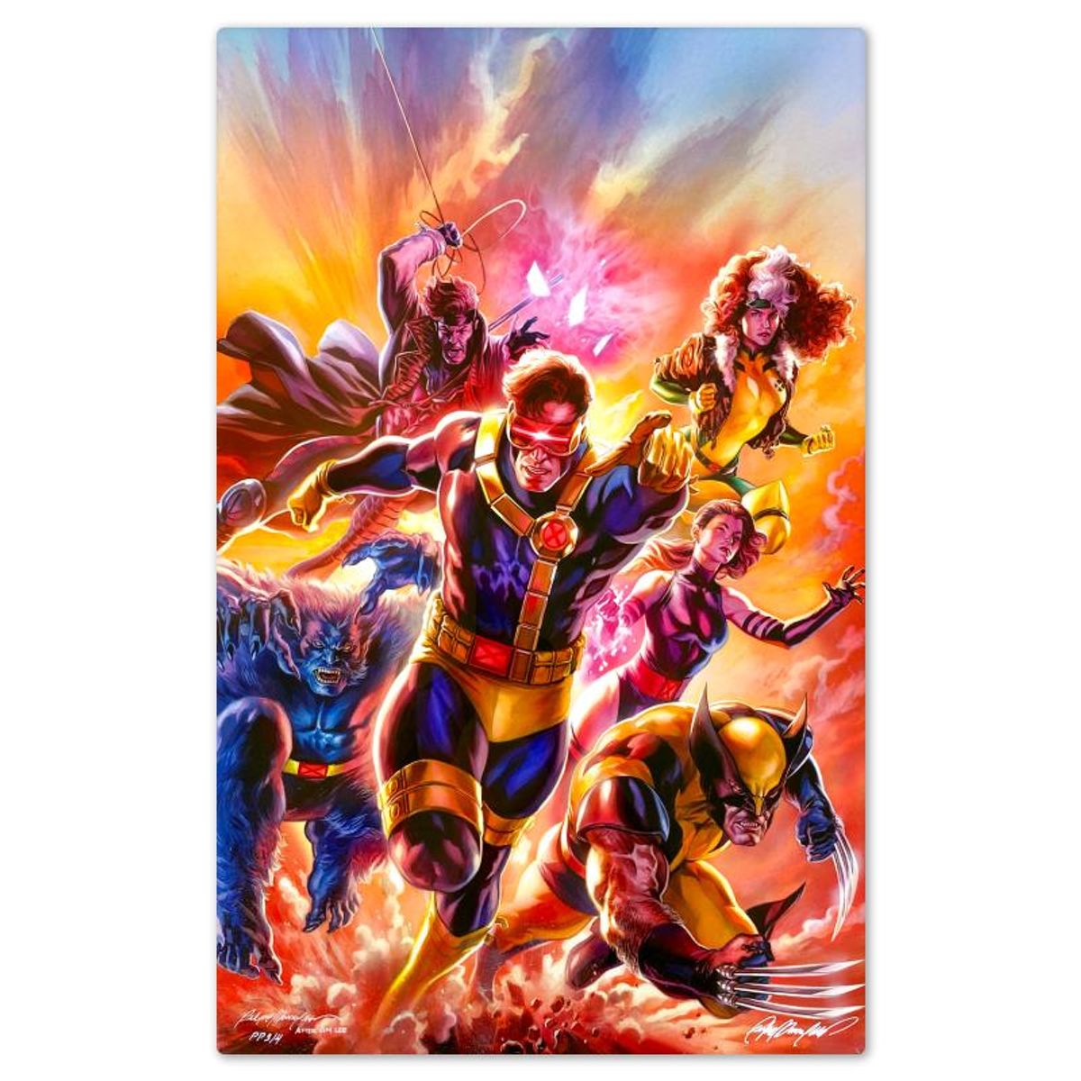 Marvel Comics & Felipe Massafera, "X-Men: Children of the Atom" Limited Edition on Aluminum, PP Numbered 3/4 and Signed with Letter of Authenticity.
