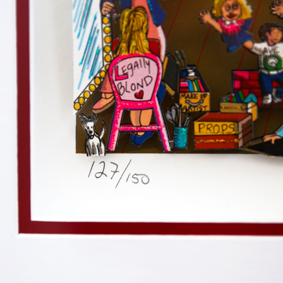 Charles Fazzino- 3D Construction Silkscreen Serigraph "Backstage on Broadway"