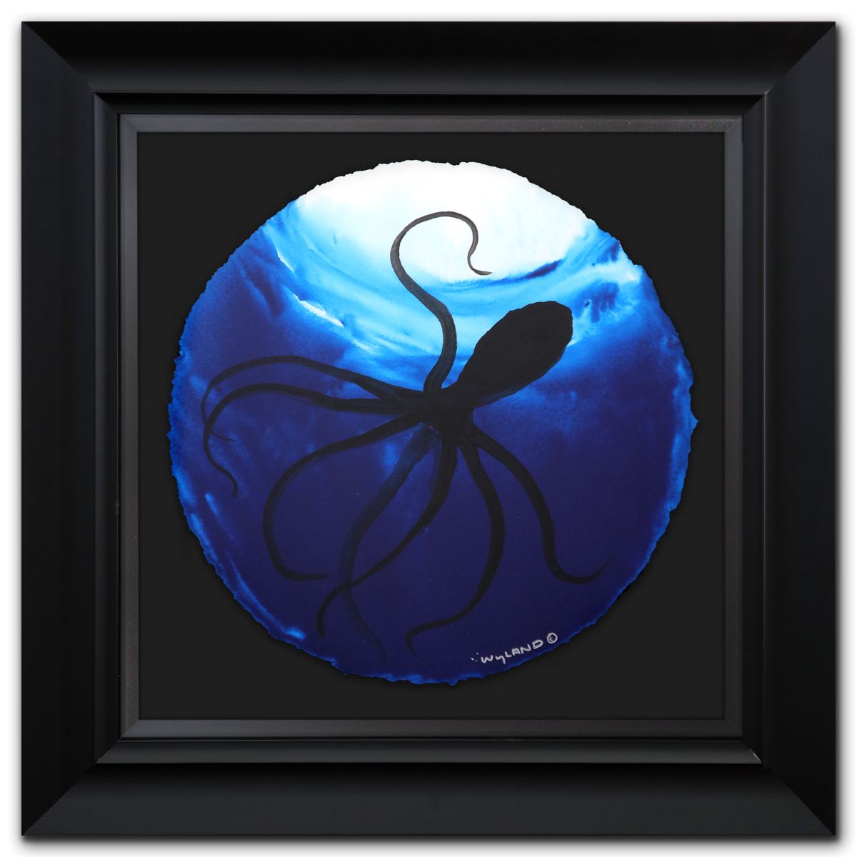 Wyland- Original Watercolor Painting on Deckle Edge Paper "Octopus Swirl"