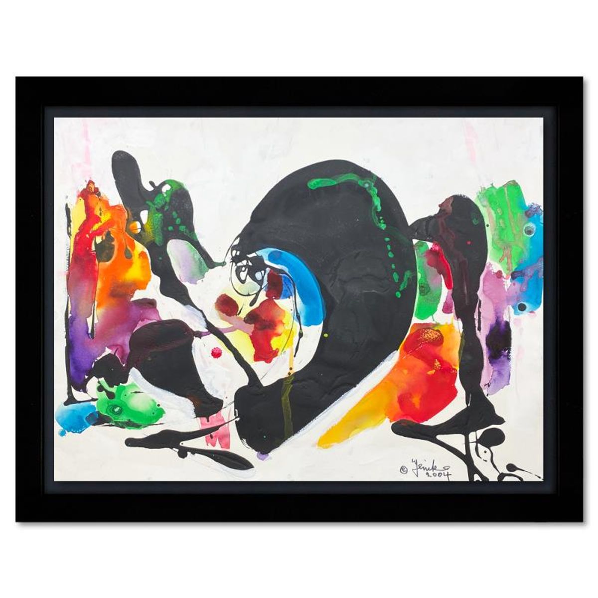 Jenik Cook, Framed Original Acrylic Painting, Hand Signed, Letter of Authenticity.