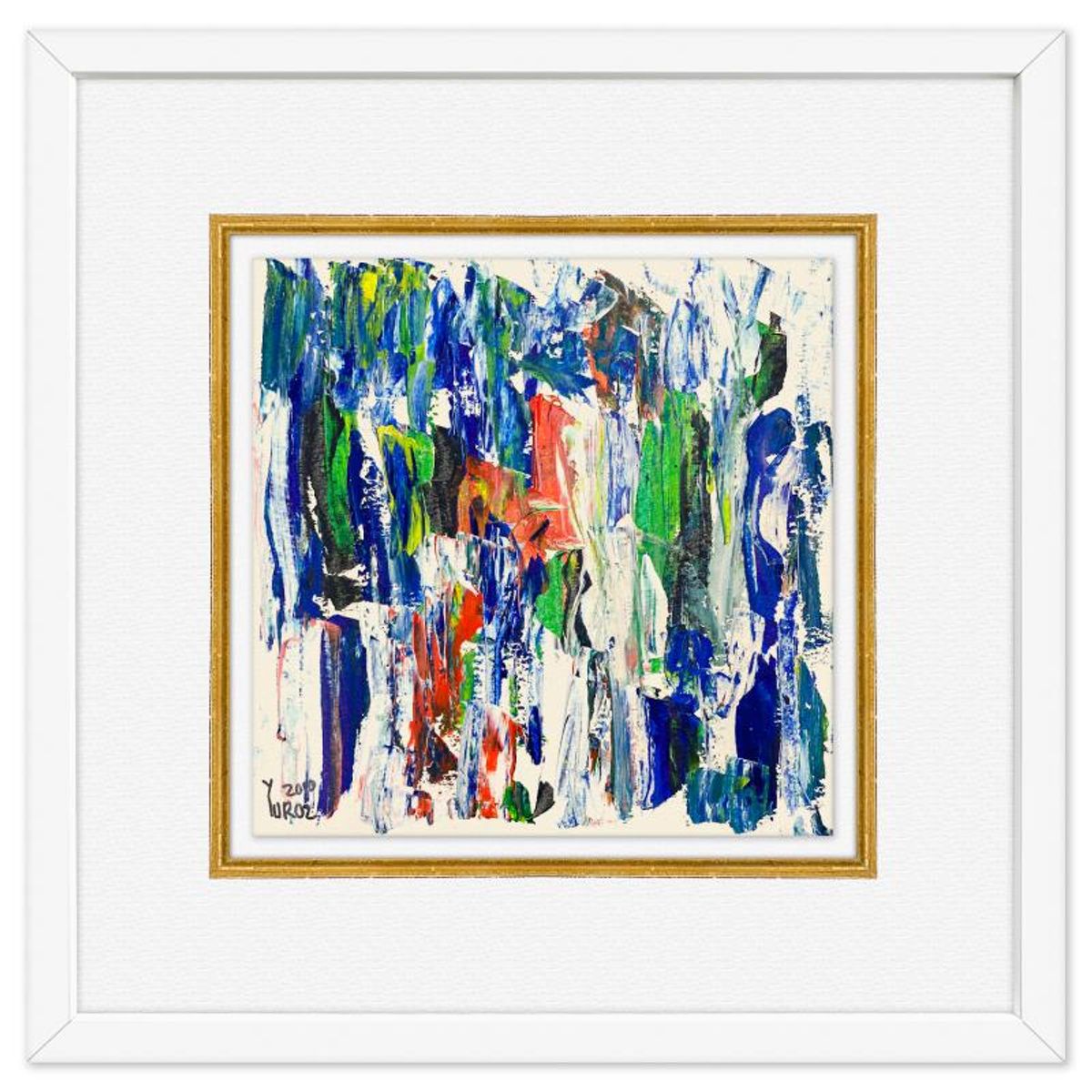 Yuroz, Framed Original Painting, Hand Signed with Letter of Authenticity.