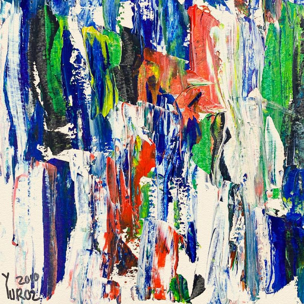 Yuroz, Framed Original Painting, Hand Signed with Letter of Authenticity.